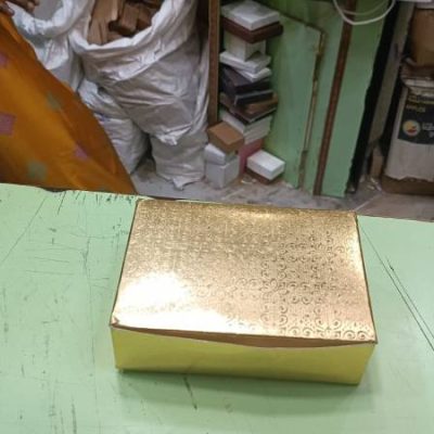 Chocolate Rectangle Golden Box | Rich Cake and Chocolate Box