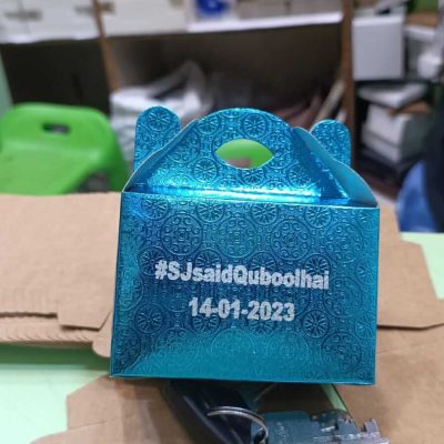 Rectangle blue box | Rich Cake and Chocolate Box