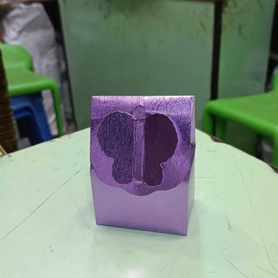 Rectangle blue top butterfly shaped box | Rich Cake and Chocolate Box