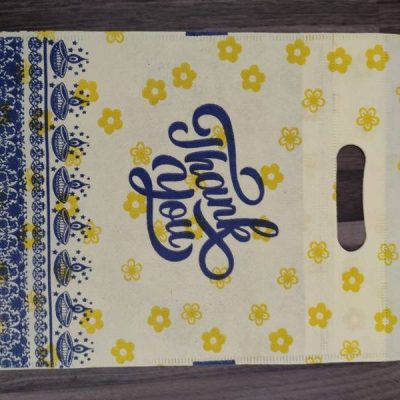 Yellow flower pattern bag | D Cut bags