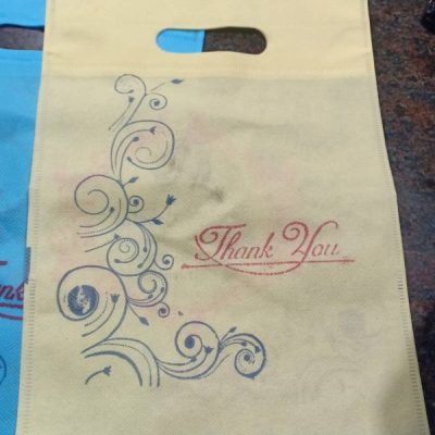 White flower printed bag | D Cut bags